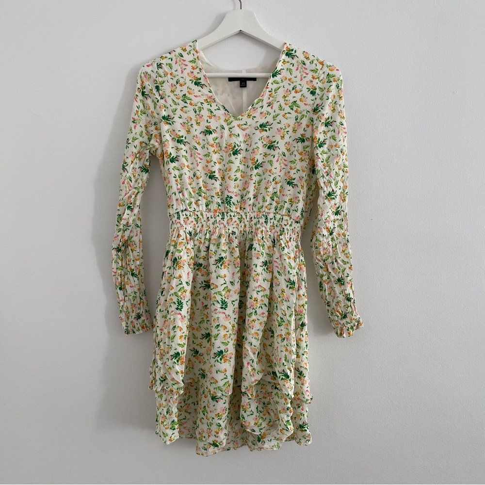 Banana Republic Floral Print Long Sleeve Dress